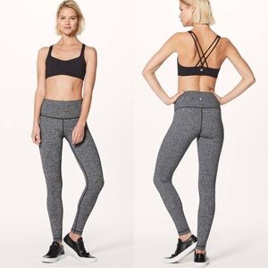 Lululemon Wunder Under Hi-Rise Tight *28" Heathered Black Size 6​